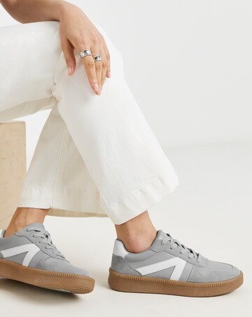 Rumba Leather Retro Lace up Trainer Extra Wide Fit (EEE)