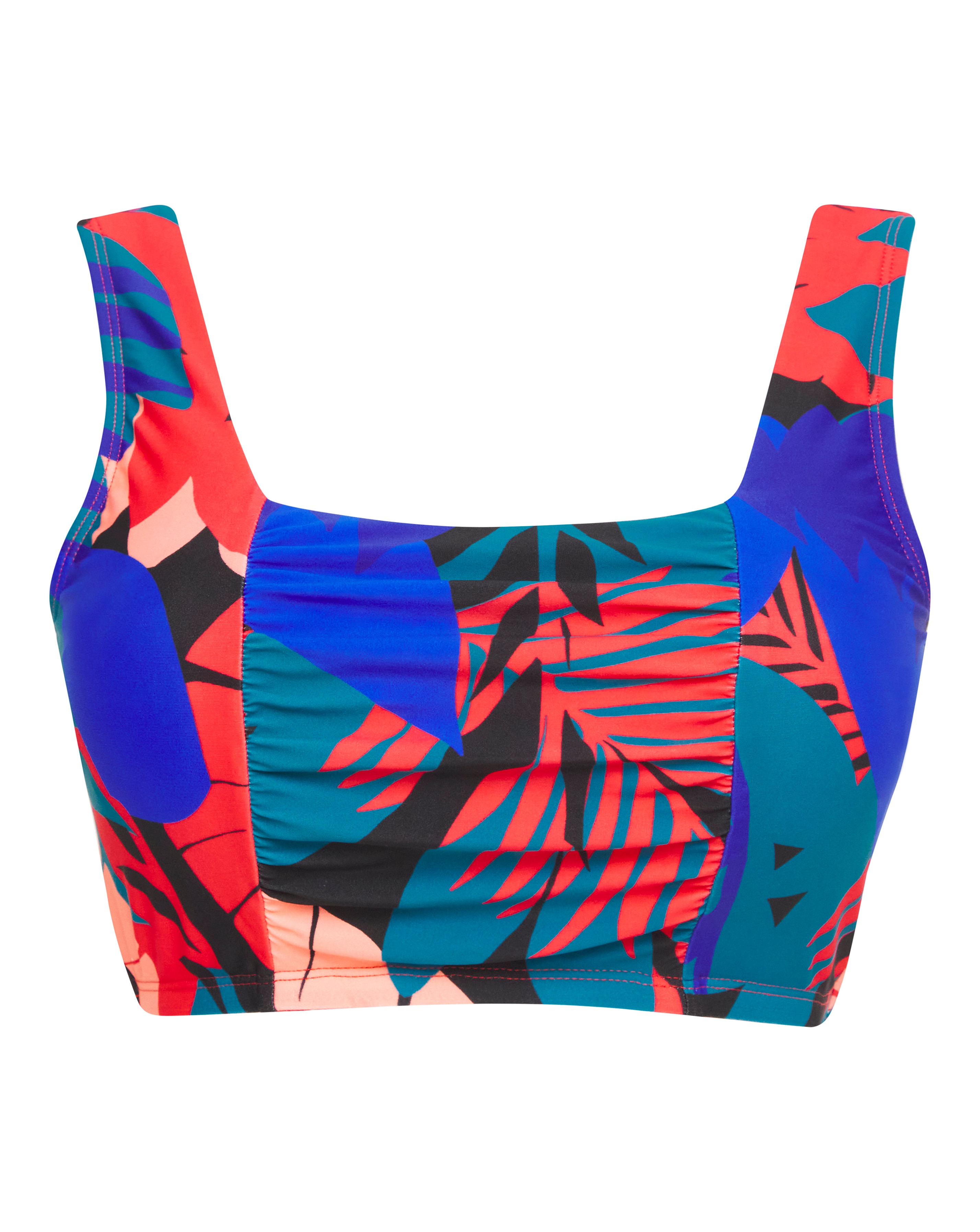 Tropical Mix And Match Square Neck Bikini Top