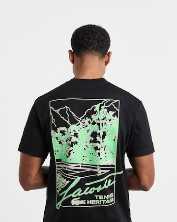 Lacoste Short Sleeve Back Graphic T-Shirt - Black