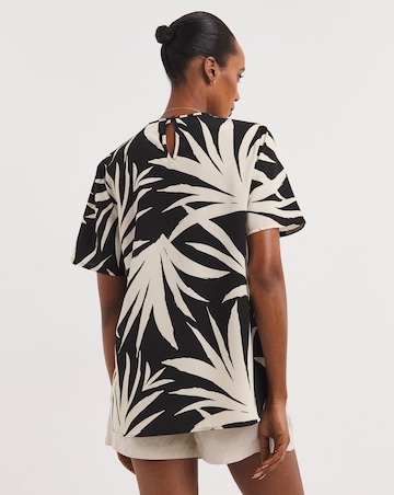 Green Print Updated Boxy Top