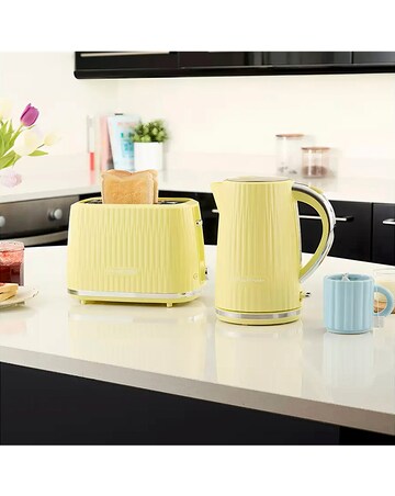 Russell Hobbs Eden Kettle and 2 Slice Toaster Lemon Bundle