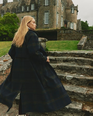 Joules Amberley Check Longline Coat