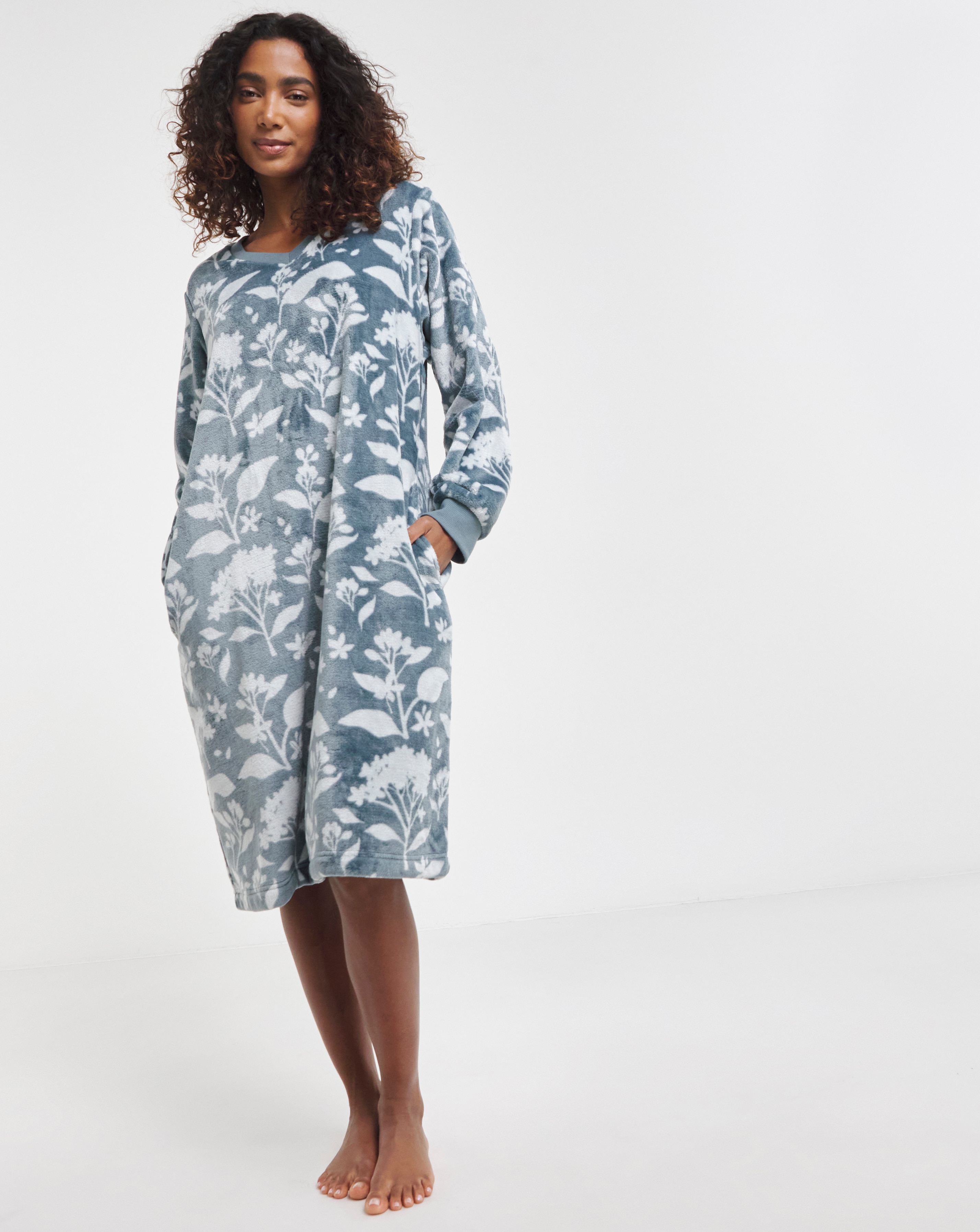 Julipa Fleece Midi Nightie | JD Williams