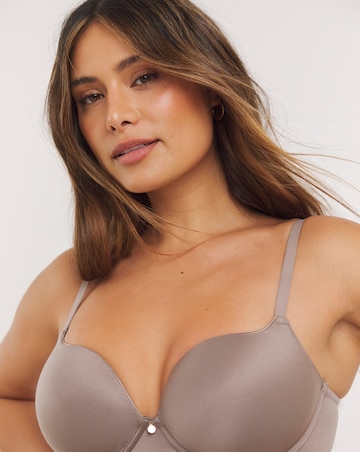 Figleaves Smoothing Sweetheart Full Cup Underwired T-Shirt Bra B-H - Mocha