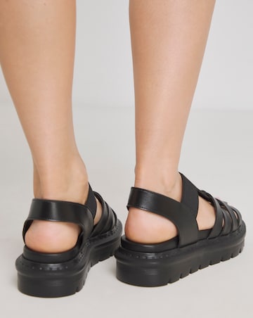 Heavenly Feet Samora Strappy Chunky Sandals Wide Fit