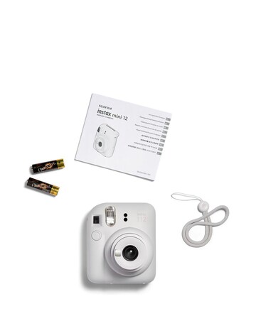 Fujifilm Instax Mini 12 Instant Camera with 20 Shot Film Pack - Clay White