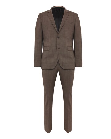 BOSS Beige Wool Mix Suit Trouser