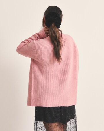 Simply Be Cosy Yarn Blush Pink Tie Front Bow Cardigan