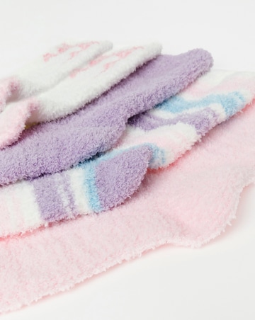 Pretty Secrets (5 Pair Pack) Fluffy Socks Pastels