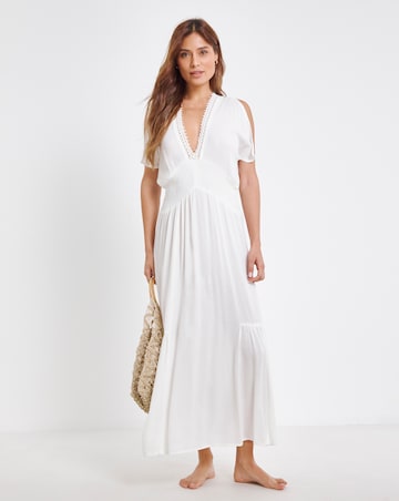 Rayon Crepe Maxi Beach Dress
