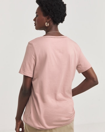 Blush Short Sleeve Bubble Hem Top
