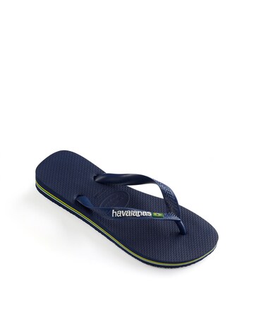 Havaianas Basil Logo Flip Flops - Navy