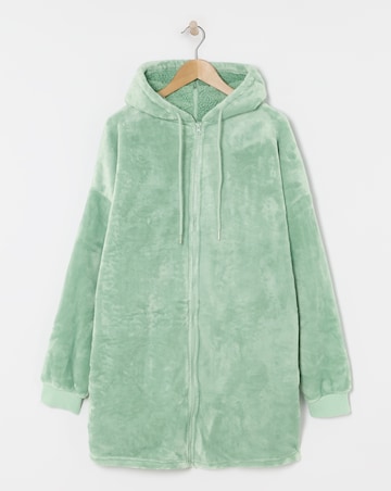 Pretty Secrets Zip Through Oversized Hooded Lounge Dress