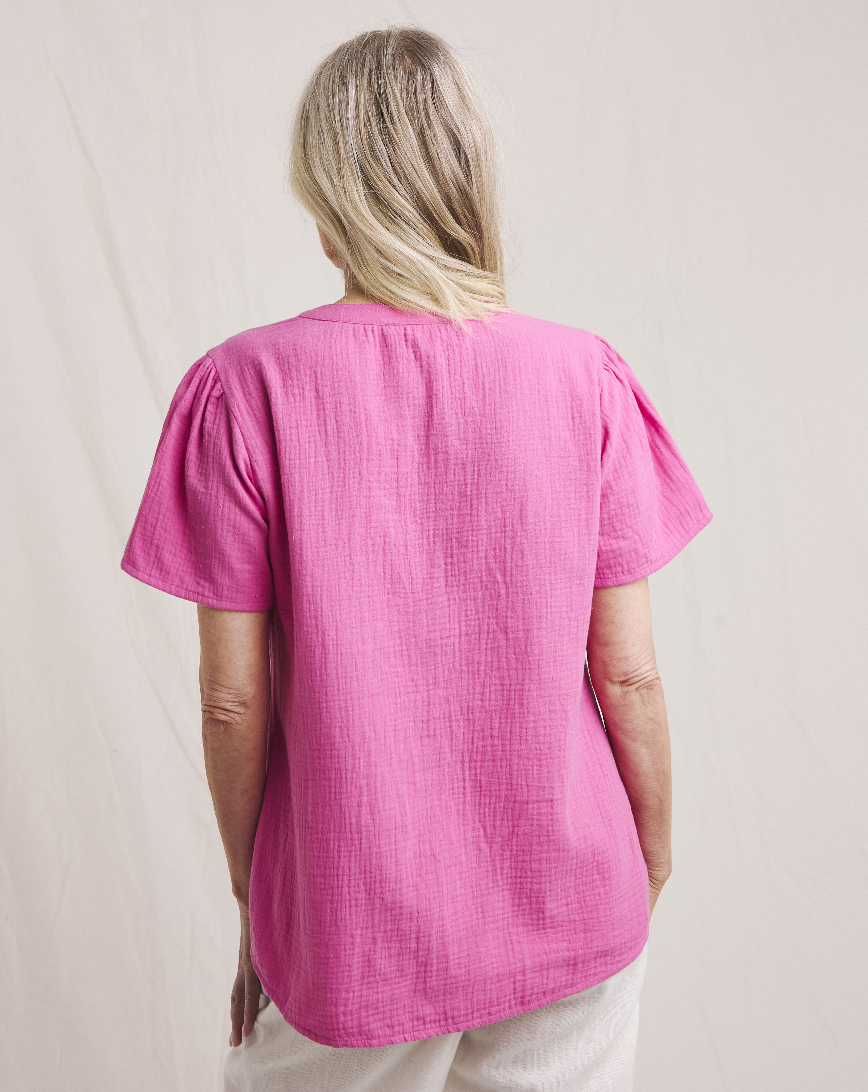 Julipa Short Sleeve Pure Cotton Textured Top