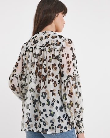 Printed Georgette Button Through Blouse
