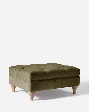 Julipa Colston Chenille Buttoned Storage Footstool