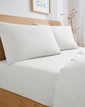 Non Iron Plain Dye Extra Deep 38cm Fitted Sheet