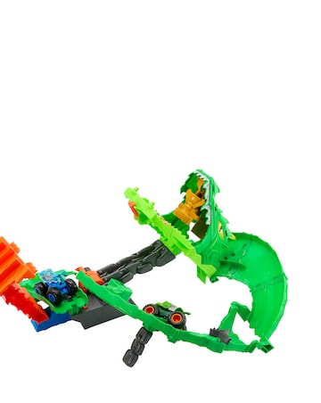 Hot Wheels Monster Trucks Sharks vs Dinos Dragon Destruction