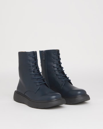 Heavenly Feet Fern Lace Up Chunky Boot Wide Fit