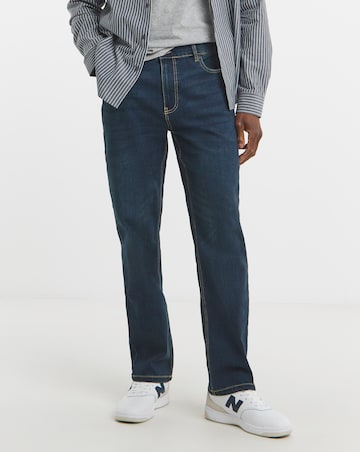 Straight Fit Stretch Jeans Dark Tint