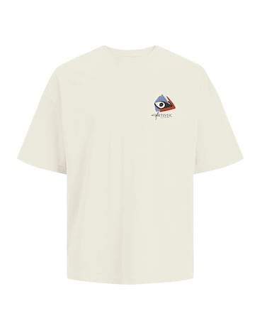 Jack & Jones Artistic Alchemy Back Graphic T-Shirt - Cream