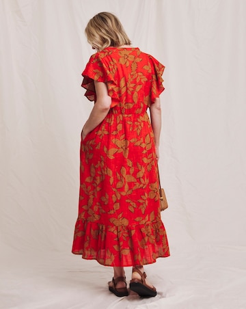 Julipa Flutter Sleeve Pintuck Dress