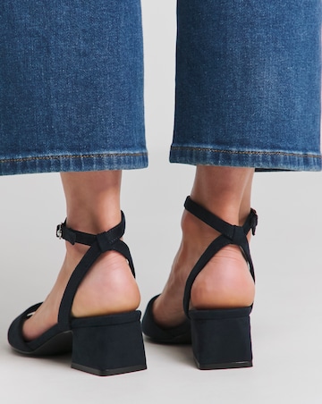 Amber Barely There Low Block Heel Sandals - Extra Wide Fit (EEE)