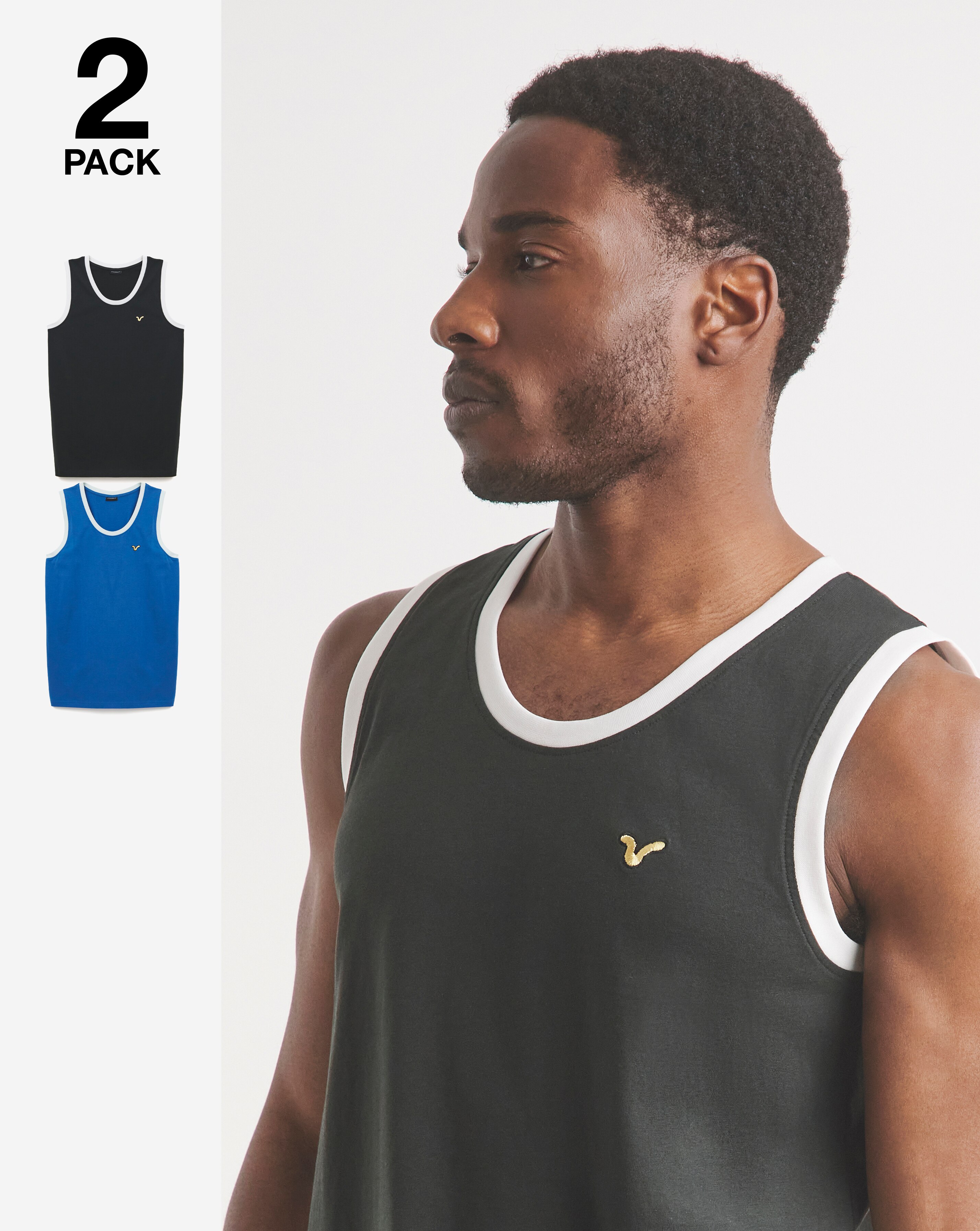 Voi Storm 2 Pack Vest Long Length | JD Williams