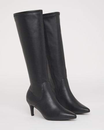 Symphony Heeled Knee High Sock Boots - Extra Wide Fit (EEE) Standard/Curvy Calf