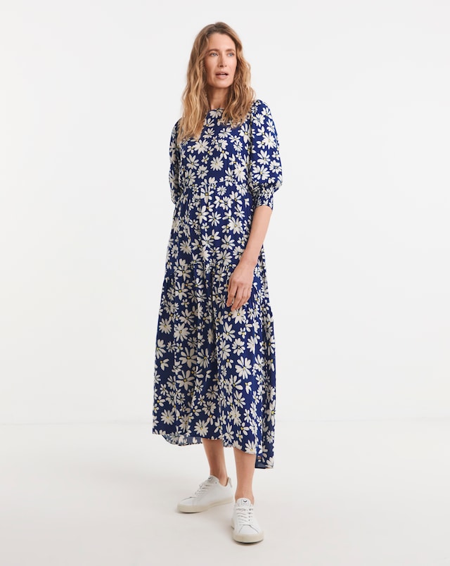 Blue Floral Tea Dress