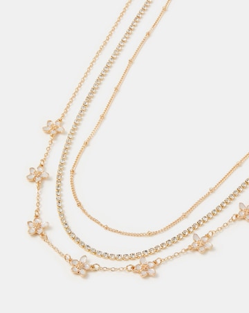 Accessorize 3-Pack Flower Chain Necklaces