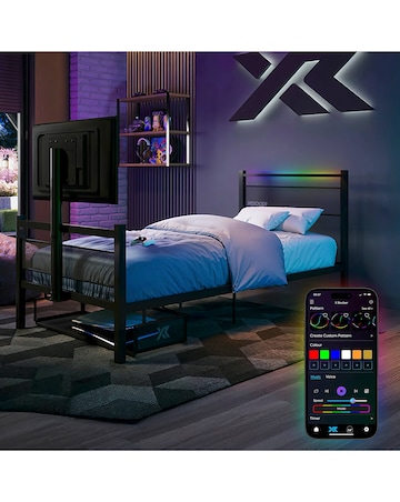 X Rocker Basecamp RGB Single Bed - Black
