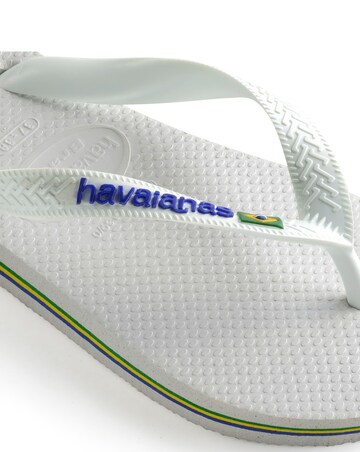 Havaianas Basil Logo Flip Flops - White