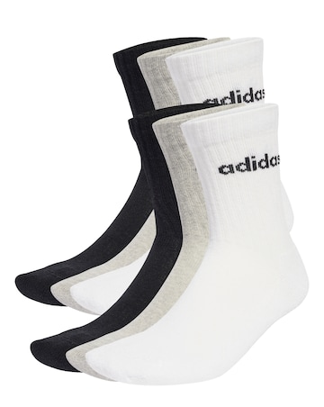 adidas Linear Crew 6 Pack Socks