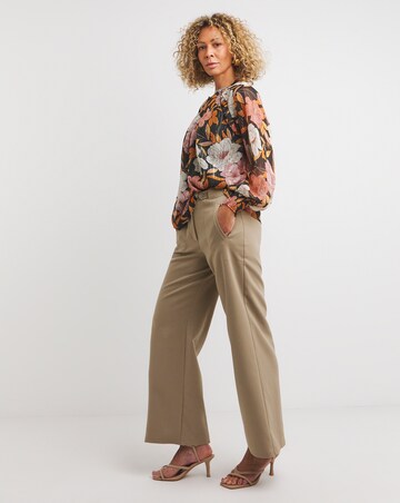 Joanna Hope Deep Cuff Printed Blouse