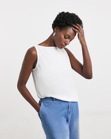 Pure Cotton Slash Neck Vest