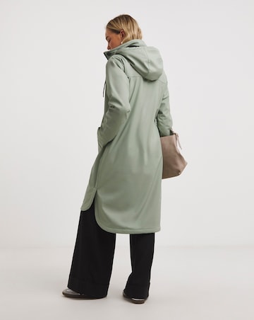 Green Fleece Lined Raincoat