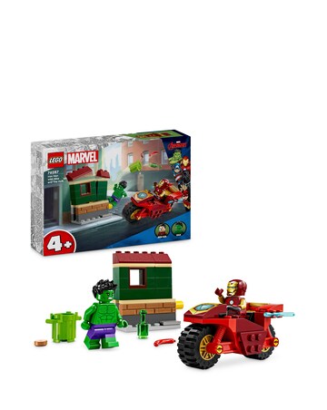 LEGO Marvel Iron Man with Bike and The Hulk Playset 76287