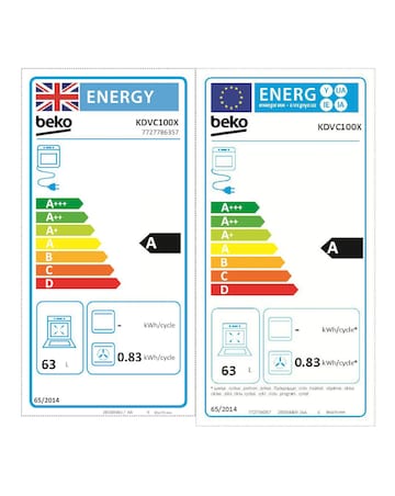 Beko KDVC100X 100cm Electric Double Oven Ceramic Hob - Stainless Steel