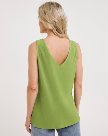 Green Plisse Vest