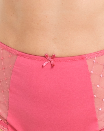 Pretty Secrets (2 Pack) Rachel Embroidery Deep Brief Knickers Pink/Blue