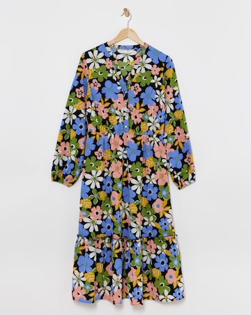 Julipa Button Down Tiered Midi Dress