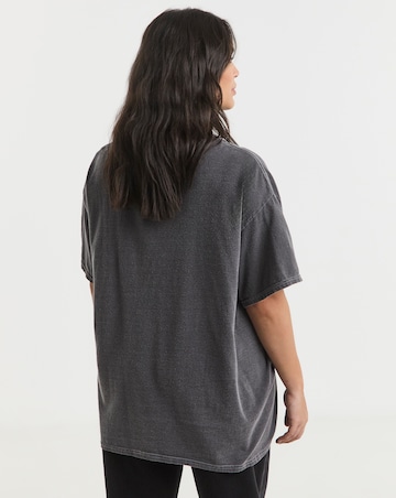 Simply Be Washed Grey Sex & The City Foil License T-Shirt