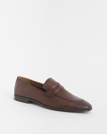 Leather Formal Strap Detail Loafer Wide