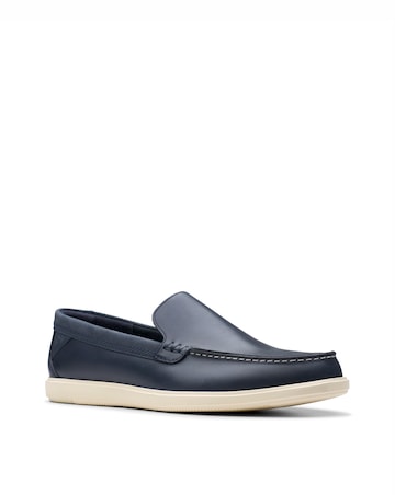 Clarks Bratton Loafer - Navy Leather