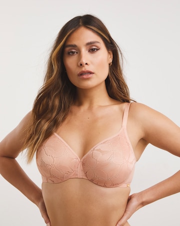 Gossard Glossies Lotus Plunge Wired Bra Cafe