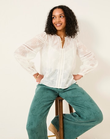 FatFace Copper & Black Jasmine Decorative Blouse