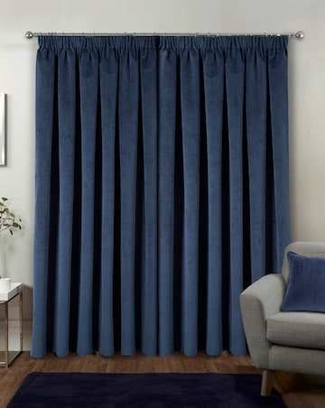 Oxford 100% Blackout Pencil Pleat Velvet Curtain