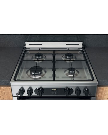 Hotpoint HDM67G0CCX/UK Gas Double Cooker - Stainless Steel