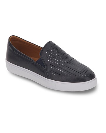 Leather Punch Detail Leisure Shoes Wide E Fit